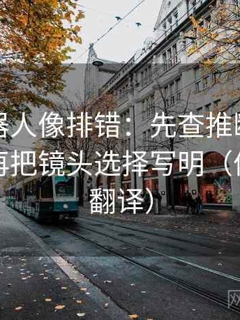 爱看机器人像排错：先查推断走得太远吗，再把镜头选择写明（像做口径翻译）